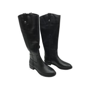 Inc International Concepts Womens Fawne Boots Black Leather Knee High Zip 6 M